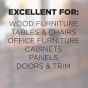 Excellent on cabinets and doors