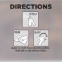 Spray, rub and buff