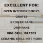 Use on interior doors, grates, drip pans and more