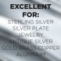 Use on sterling silver, silver plate and more